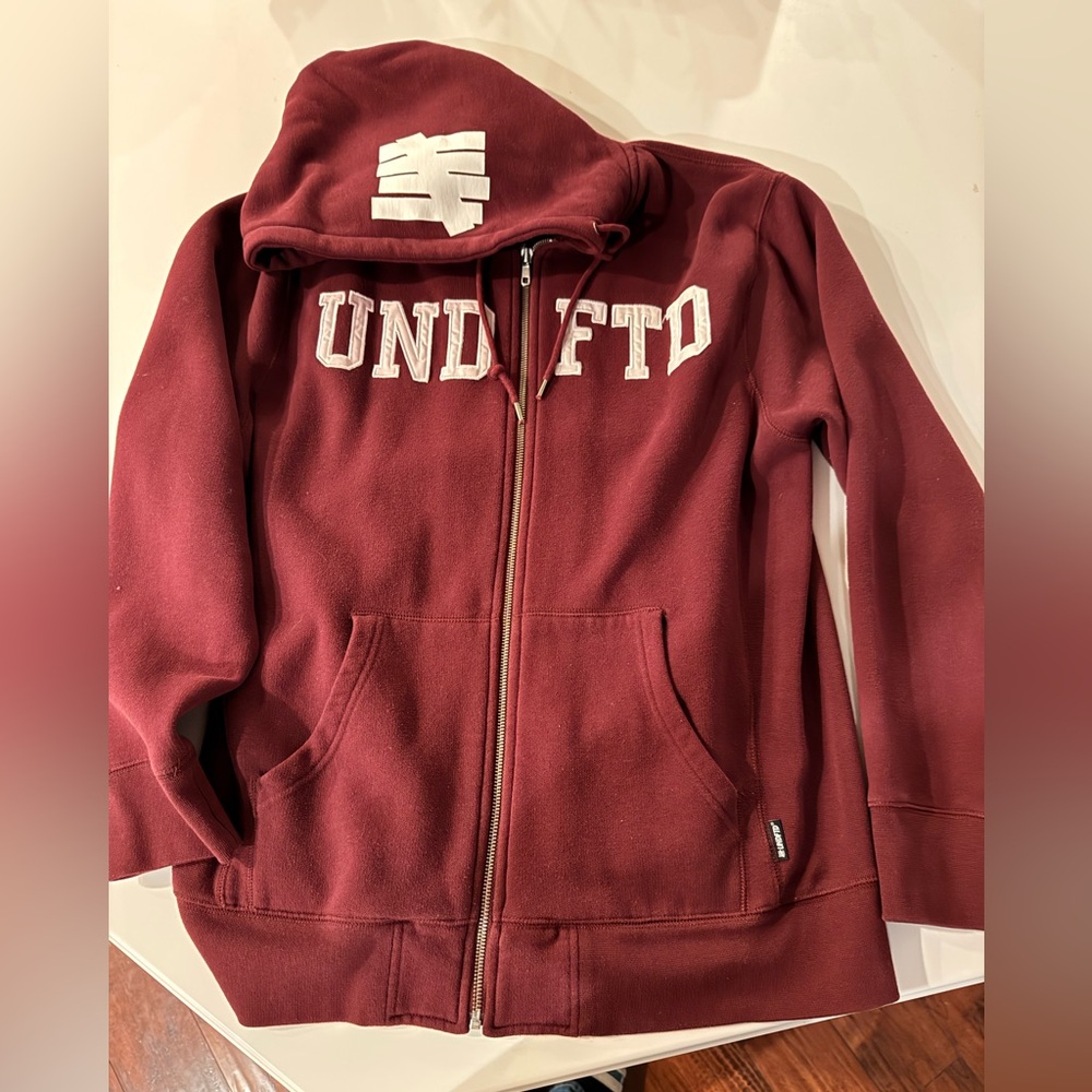 UNDFTD Maroon Zip-Up Hoodie